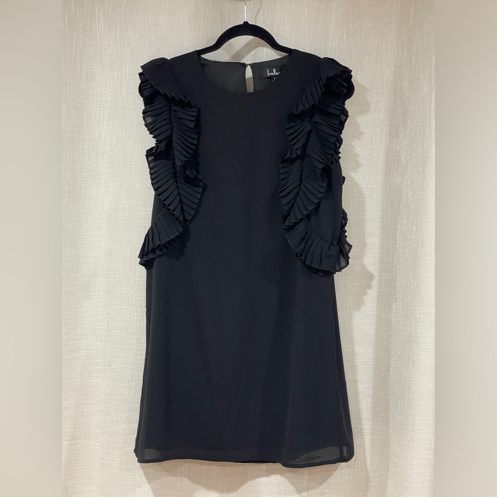 Lulus Black Dress with Fun Sleeves